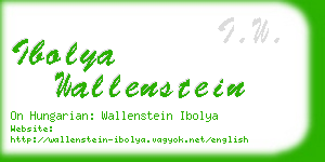ibolya wallenstein business card